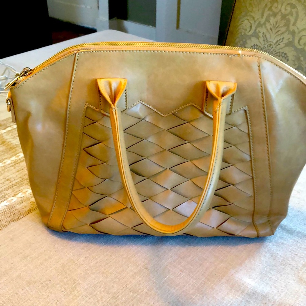 Vegan leather shoulder bag